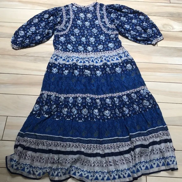 Sea New York Brigitte Bohemian Blue Maxi Dress - Picture 6 of 6